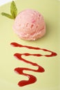 Delicious raspberries ice cream Royalty Free Stock Photo