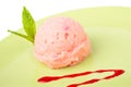 Delicious raspberries ice cream Royalty Free Stock Photo