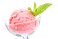 Delicious raspberries ice cream Royalty Free Stock Photo