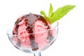 Delicious raspberries ice cream Royalty Free Stock Photo