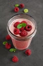 Delicious raspberry mousse