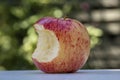 A Delicious Red Apple with a Bite out of it Royalty Free Stock Photo