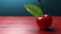 Delicious Red Cherry On Dark Background with Copy Space Selective Focus Royalty Free Stock Photo