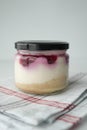 Delicious red velvet cake jar in white background Royalty Free Stock Photo