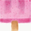 Delicious and refreshing strawberry popsicle close-up background