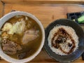 Delicious and rich sesame oil chicken soup, cabbage and sweet potato leaves Royalty Free Stock Photo