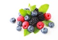 Delicious ripe berries on white background Royalty Free Stock Photo