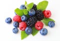 Delicious ripe berries on white background Royalty Free Stock Photo