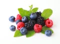 Delicious ripe berries on white background Royalty Free Stock Photo