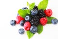 Delicious ripe berries on white background Royalty Free Stock Photo