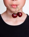 Delicious ripe cherries Royalty Free Stock Photo