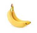 Delicious ripe yellow banana fruits isolated Royalty Free Stock Photo