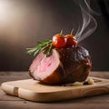 Delicious roast lamb - ai generated image