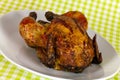 Delicious roasted chicken - delicate art of Portug Royalty Free Stock Photo