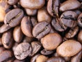 Delicious roasted natural coffee beans with careful aroma flavor
