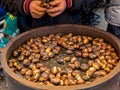 Delicious rosted chestnuts - 2 Royalty Free Stock Photo