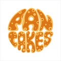 American pancake stylized lettering