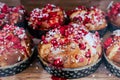 Delicious brioche with pralines and sugar Royalty Free Stock Photo