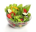 Delicious salad on a bowl isolated
