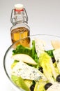 Delicious salad with olive oil