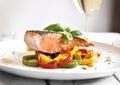 Delicious salmon filet Royalty Free Stock Photo