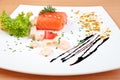 Delicious salmon on plate Royalty Free Stock Photo