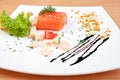 Delicious salmon on plate