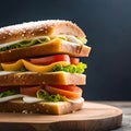 Delicious sandwich - ai generated image