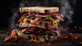 Delicious sandwich filled with crispy bacon, fresh lettuce, and melted cheese. Perfect for quick and