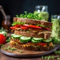 Delicious sandwich.Healthy sandwiches.Vegan or Vegetarian sandwiches.Background