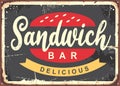 Delicious sandwich vector for fast food restaurants.