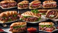 Delicious Sandwiches Collage Royalty Free Stock Photo