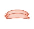 delicious sausages isolated icon