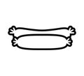 delicious sausages isolated icon