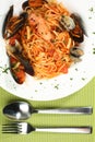 Delicious sea food pasta Royalty Free Stock Photo