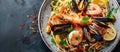 Delicious Seafood Pasta With Shrimp, Mussels, and Lemon