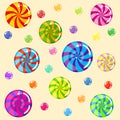 Delicious shiny candies. Brightly colored jelly beans. Royalty Free Stock Photo