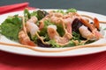 Delicious shrimp salad Royalty Free Stock Photo