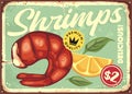 Delicious shrimps with lemon and herbs