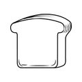 Delicious slice bread isolated icon
