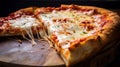 delicious slice of pizza with cheese.Generative AI