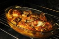 Delicious sliced baked chicken in the oven