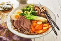 Delicious sliced Japanese stewed pork Royalty Free Stock Photo