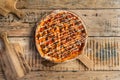 Delicious sliced pizza on wooden board Royalty Free Stock Photo