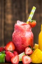 3 delicious slushies from different berries and fruits