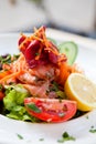 Delicious smoked salmon salad