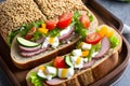 Delicious SmÃÂ¸rrebrÃÂ¸d Photography. Food background. AI Image Generated