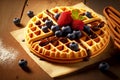 delicious soft belgian waffles fresh pastries for breakfast
