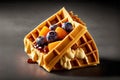 delicious soft belgian waffles fresh pastries for breakfast