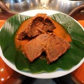 Delicious spacy meat with traditional secret recipe from Indonesia